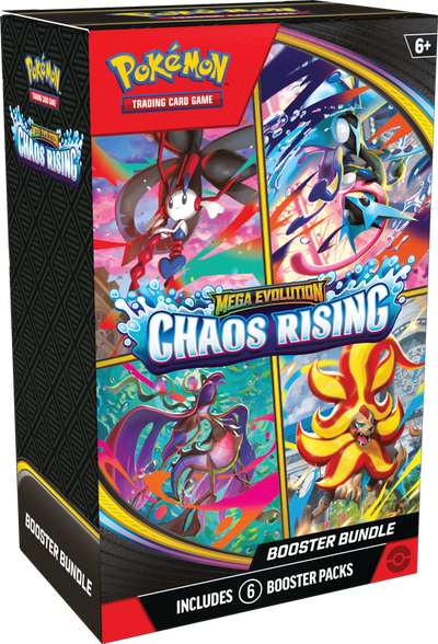 Mega Evolution Chaos Rising Booster Bundle ESP | Pokémon TCG, sobres, cartas pokemon y coleccionables en PiedraBruja Chile