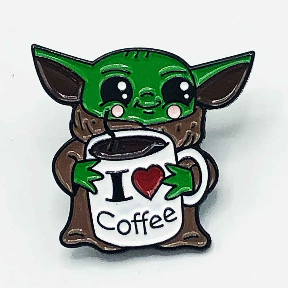 Pin Esmaltado Grogu I Love Coffee