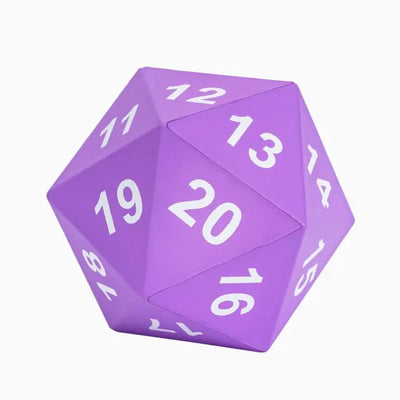 Especial Jumbo - Espuma D20 Purpura | Dados para juegos de rol y mesa en PiedraBruja Chile