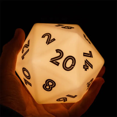 Lampara Tenue D20 | Dados para juegos de rol y mesa en PiedraBruja Chile