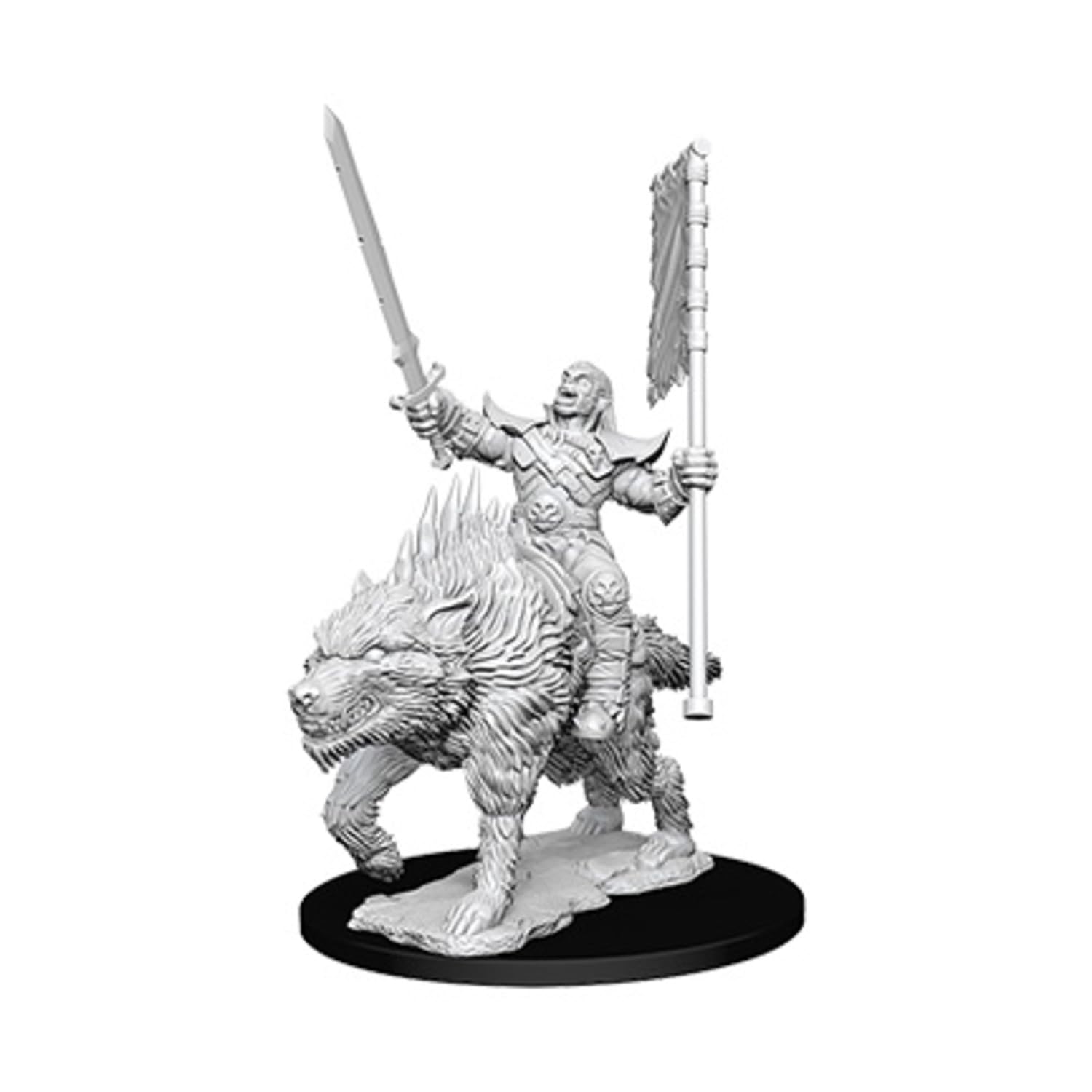 Pathfinder Battles Deep Cuts Miniatures: Unpainted Minis Wave 7 - Orc on Dire Wolf