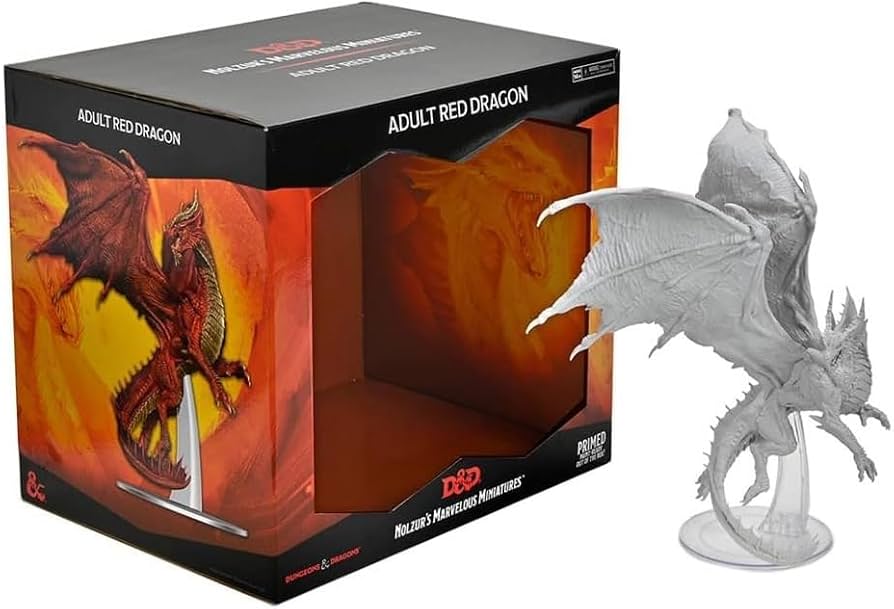 Nolzur’s Marvelous Miniatures: Unpainted Minis - Adult Red Dragon