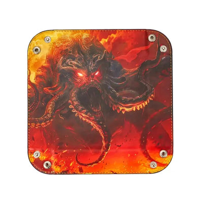 Bandeja para Dados - Diseño Cthulhu Rojo | Dados para juegos de rol y mesa en PiedraBruja Chile