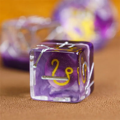 Rellenos 12 dados - Constelaciones Zodiacales Morados | Dados para juegos de rol y mesa en PiedraBruja Chile