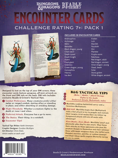 Beadle & Grimm's Encounter Cards - CR7+ Set 1 | Dungeons & Dragons y accesorios D&D en PiedraBruja Chile