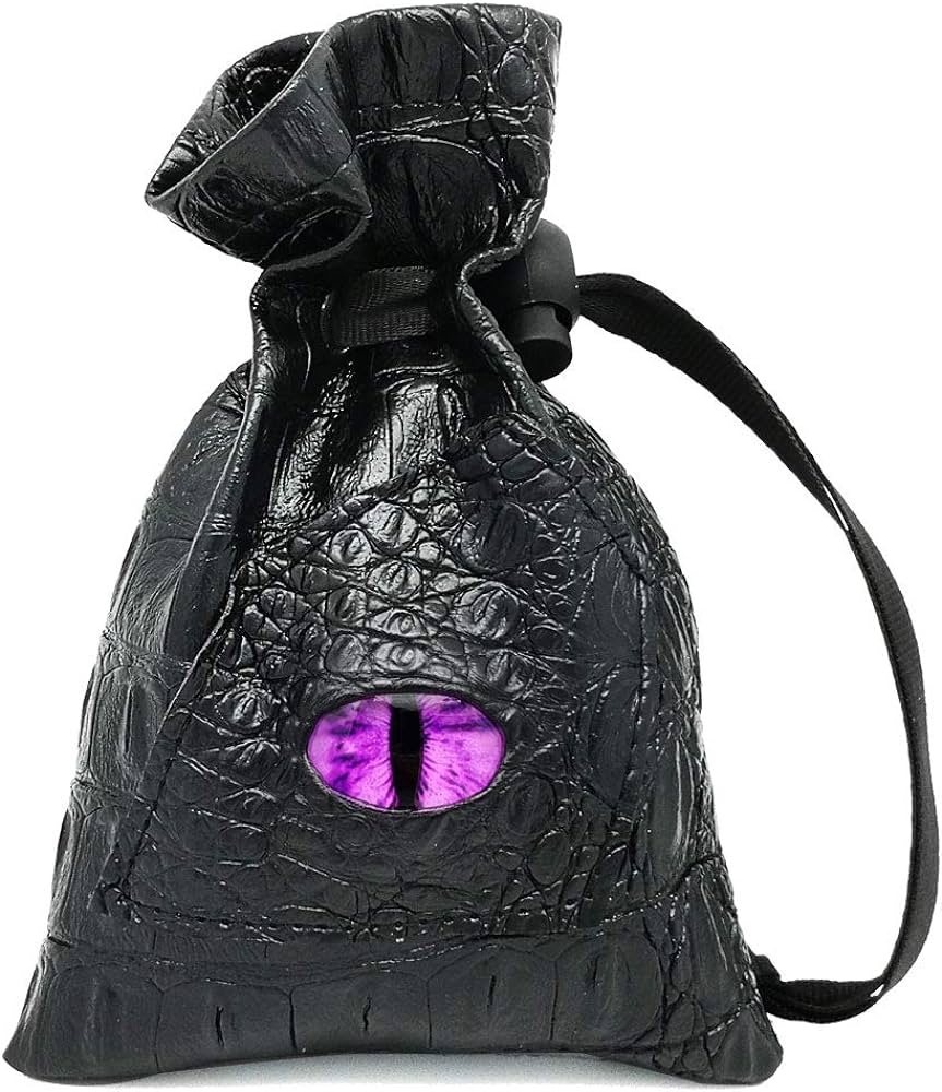 Pouch - Bolsa para Dados: Ojo de Dragon Morado | Dados para juegos de rol y mesa en PiedraBruja Chile