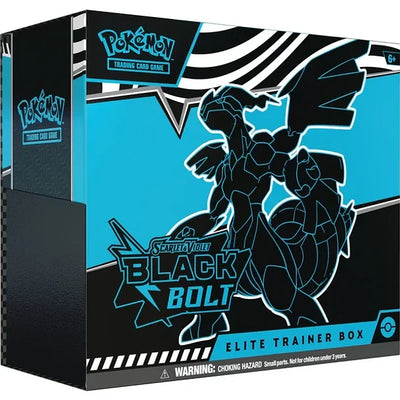 Scarlet & Violet Black Bolt Elite Trainer Box | Pokémon TCG, sobres, cartas pokemon y coleccionables en PiedraBruja Chile