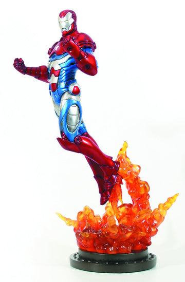 iron patriot painted statue bowen design