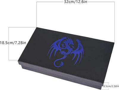 Caja de Cuero + Torre de Dados - Modular en Azul y Negro | Dados para juegos de rol y mesa en PiedraBruja Chile