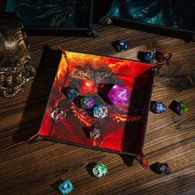 Bandeja para Dados - Diseño Cthulhu Rojo | Dados para juegos de rol y mesa en PiedraBruja Chile