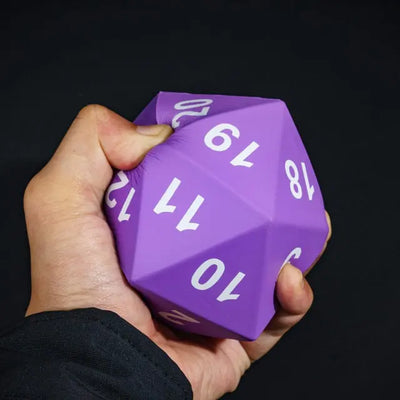 Especial Jumbo - Espuma D20 Purpura | Dados para juegos de rol y mesa en PiedraBruja Chile