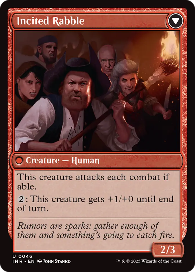 Town Gossipmonger // Incited Rabble Regular Foil (ingles) 46