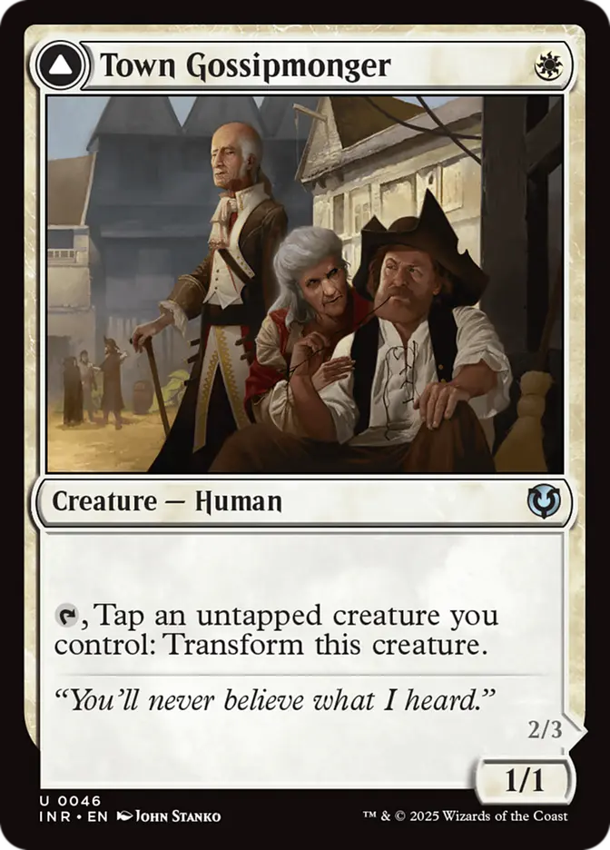 Town Gossipmonger // Incited Rabble Regular Foil (ingles) 46