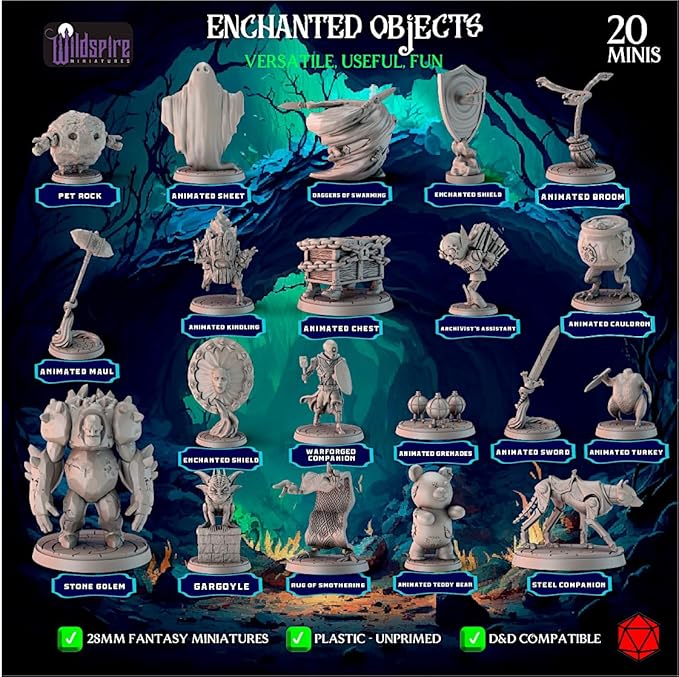 Wildspire Objetos Encantados - 20 Objetos animados para miniaturas DND