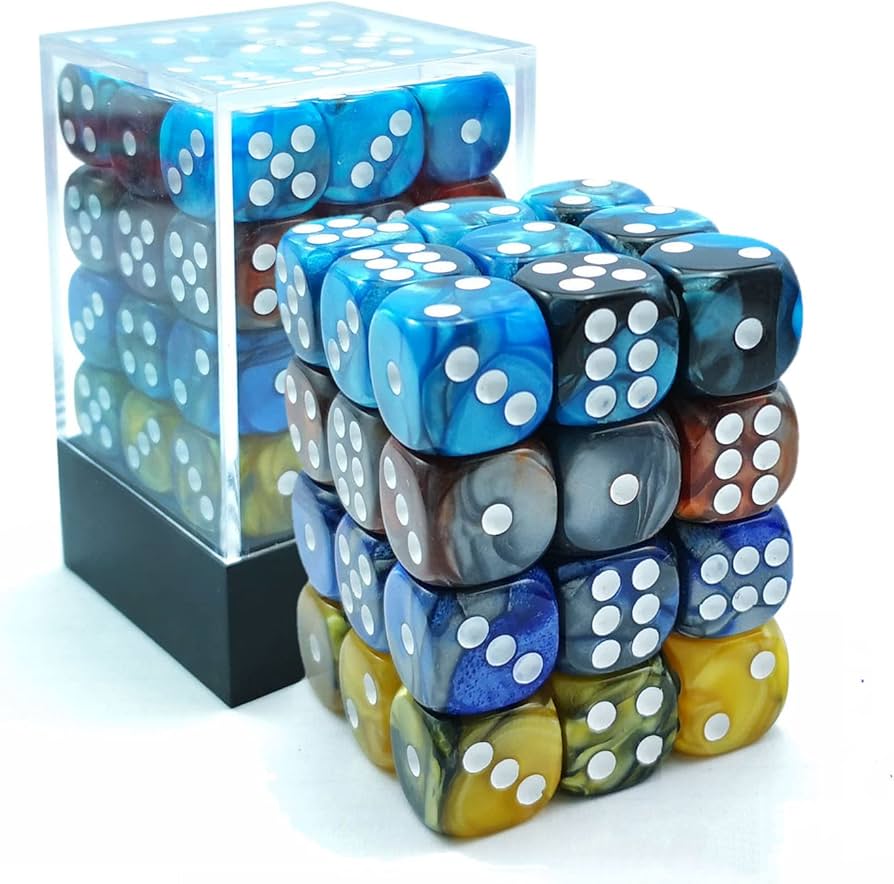 Gemini - 12mm 36 Dados Colores Variados