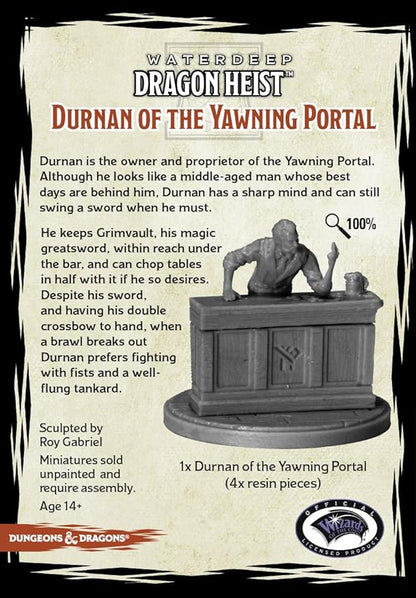 Gale Force Nine Dungeons & Dragons Waterdeep Dragon Heist: Durnan of The Bostezo Portal