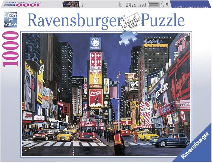 Ravensburger Times Square NYC 1000 Pieces | Rompecabezas e ingenios para niños, desafía su mente en PiedraBruja Chile