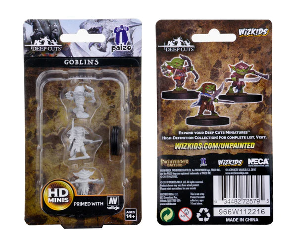 Pathfinder Battles Deep Cuts Miniatures: Unpainted Minis- Wave 1- Goblins