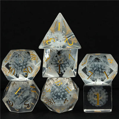 Especial - Cristal Pulido 3D Virus | Dados para juegos de rol y mesa en PiedraBruja Chile