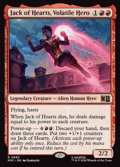 Jack of Hearts, Volatile Hero Regular Foil (ingles) 693 | Singles MTG en PiedraBruja