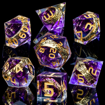 Rellenos - Anillo Unico Morado | Dados para juegos de rol y mesa en PiedraBruja Chile