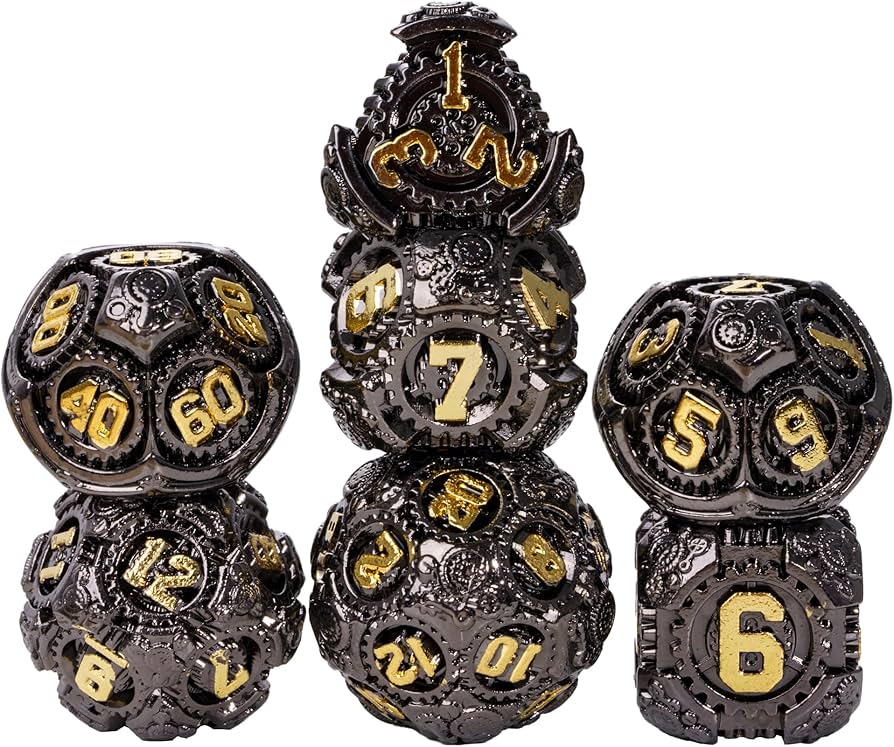 Metálico Gear Negro y Dorado