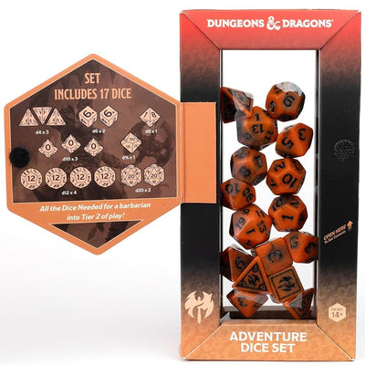 Barbarian Orange - Adventure Dice | Dados para juegos de rol y mesa en PiedraBruja Chile