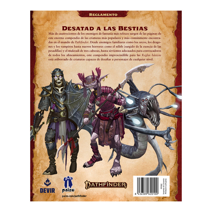 Pathfinder 2da edicion: Bestiario