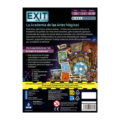 Exit - La Academia de las Artes Magicas | Juegos de mesa para todas las edades en PiedraBruja Chile