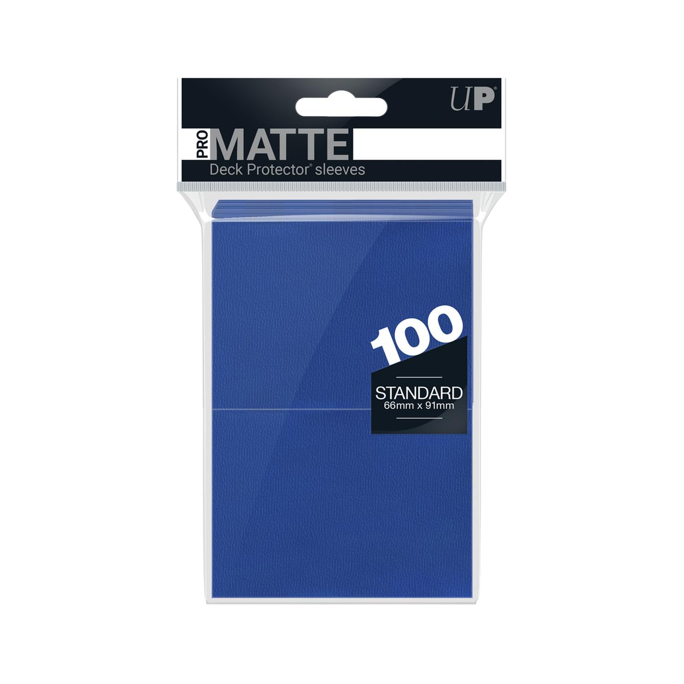 Protectores Pro-matte Azul Std (x100) | Accesorios Ultra PRO para TCG en PiedraBruja Chile