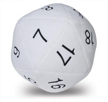 D20 Jumbo Plush Blanco