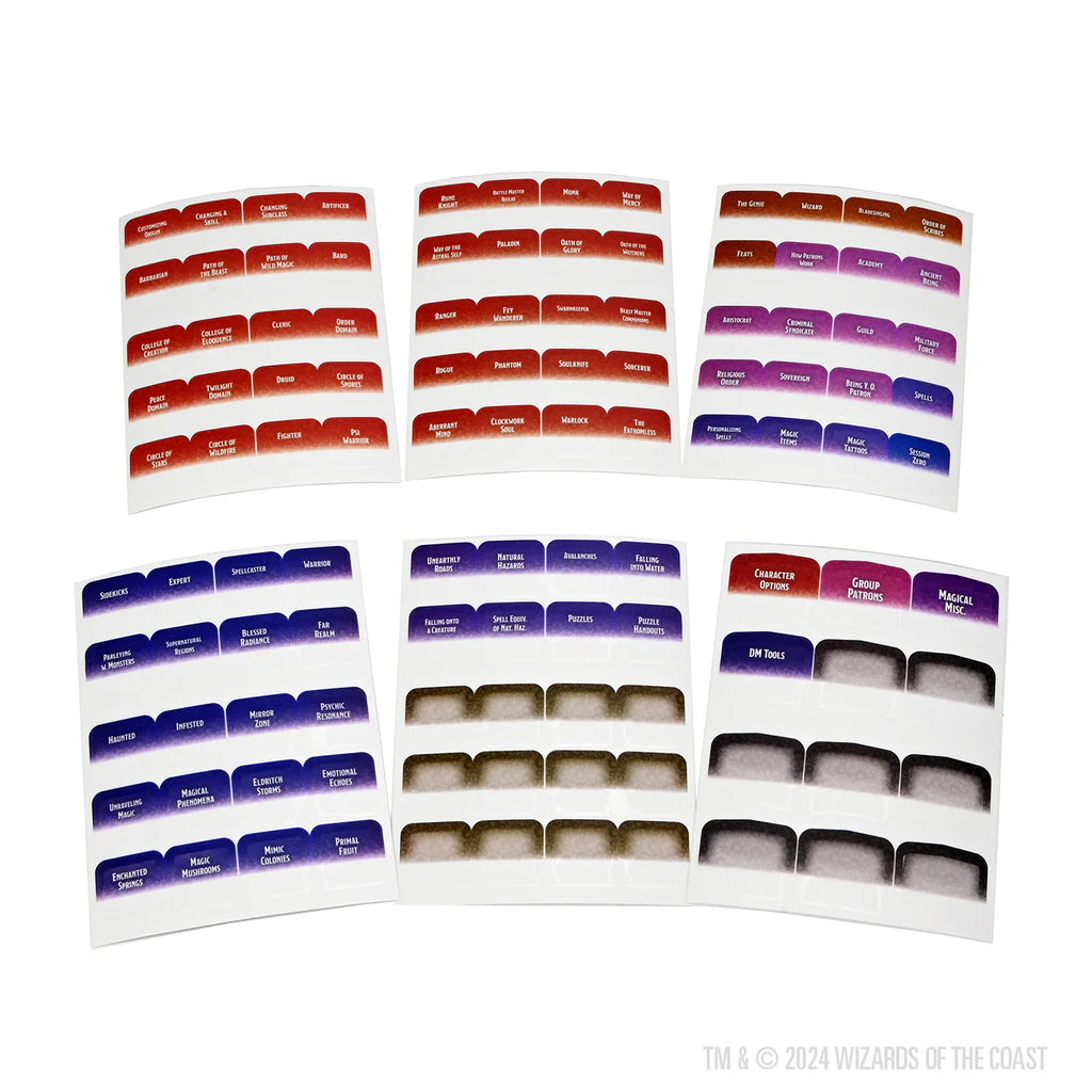 D&D 5th: Book Tabs - Tasha's Cauldron of Everything