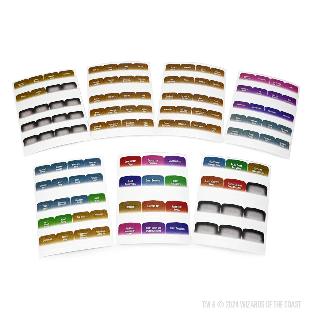 D&D 5th: Book Tabs - Bigby Presents Glory of the Giants