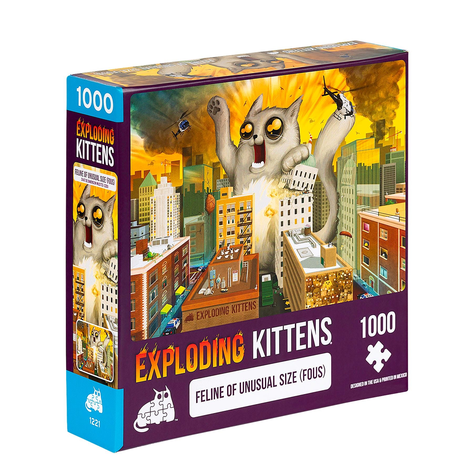 Puzzle Exploding Kittens 1000 Piezas: Feline of Unusual Size