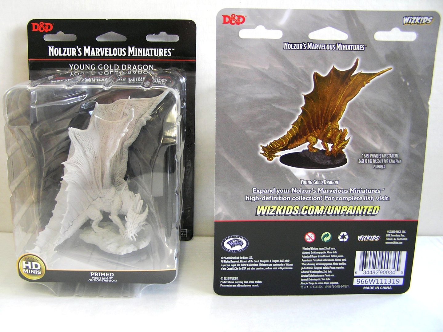 Nolzur’s Marvelous Miniatures: Unpainted Minis Wave 11 - Young Gold Dragon