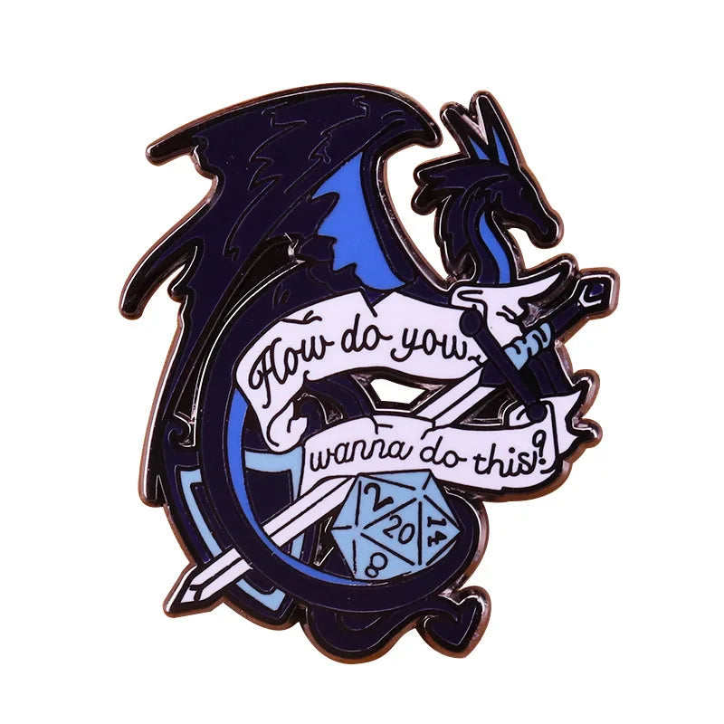 Pin Esmaltado - Dado Dragon Negro | Coleccionables, figuras y artículos geek en PiedraBruja Chile
