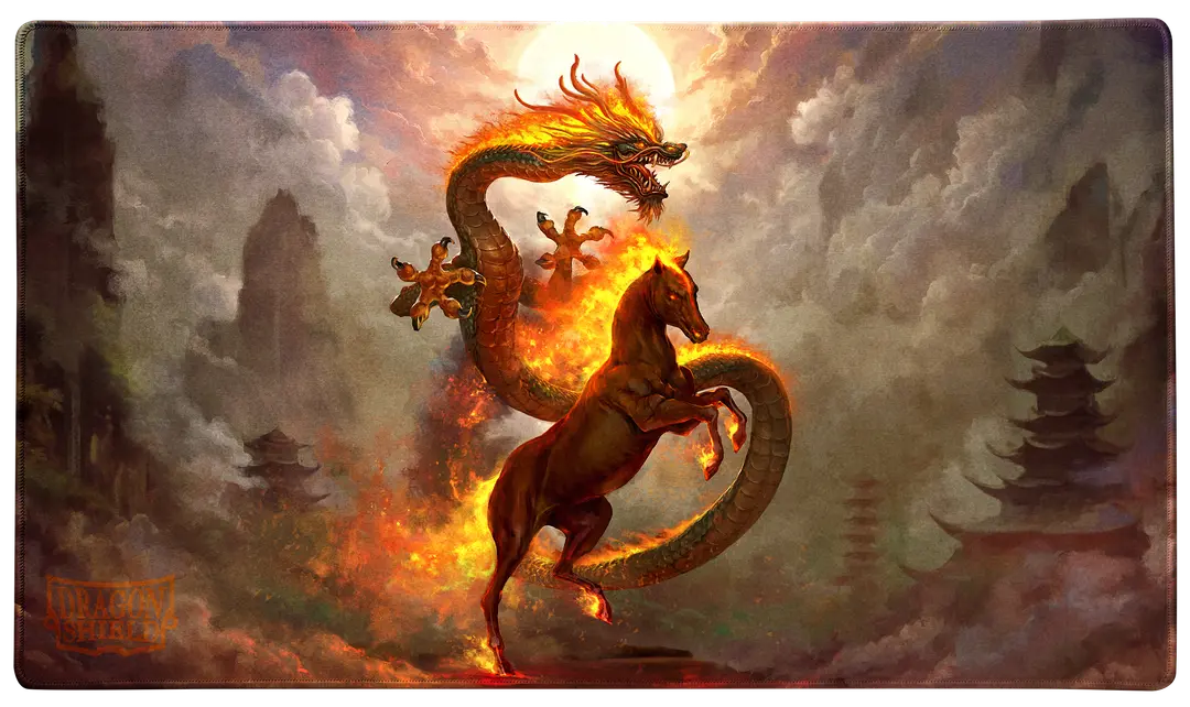 Playmat con Tubo - 'Fire Horse 2026' Art, Limited Edition