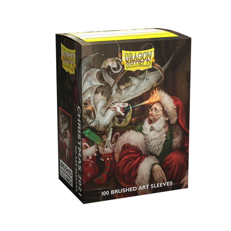 Dragon Shield Sleeves: Standard- Matte 'Christmas Dragon 2021' Art, Limited Edition (100 ct.)