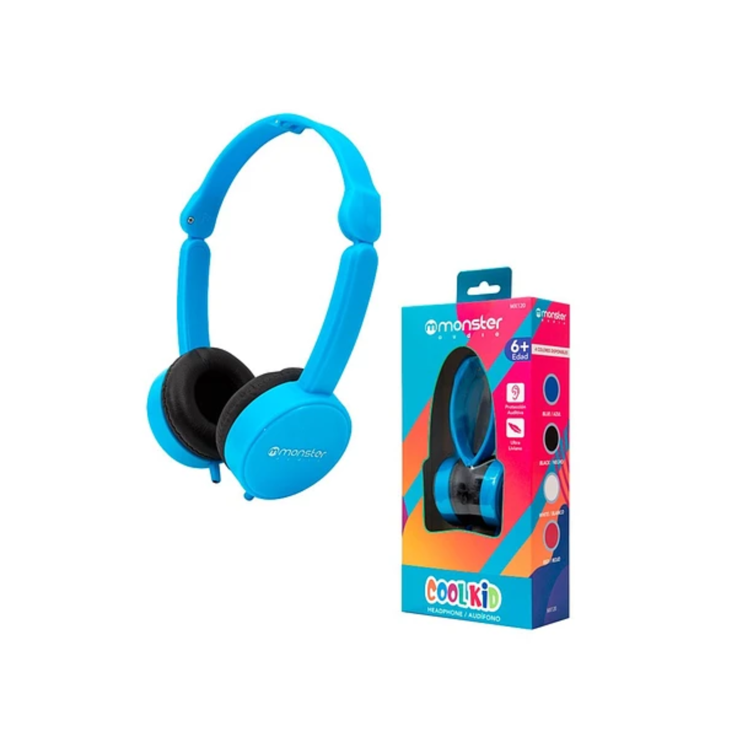 Audífonos Infantiles Monster CoolKid MX120 Azul | Piedra Bruja
