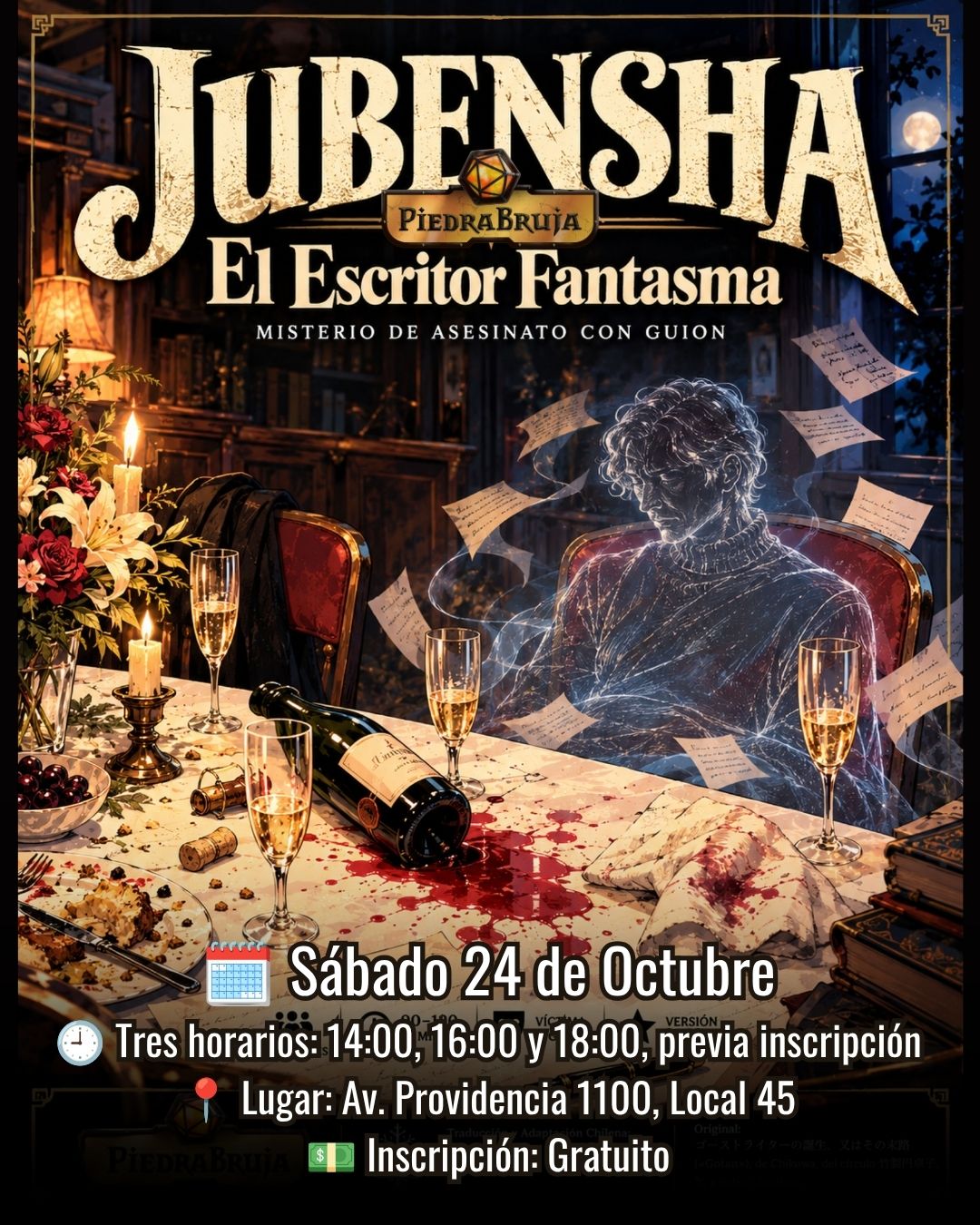 Jubensha en Vivo: El Escritor Fantasma