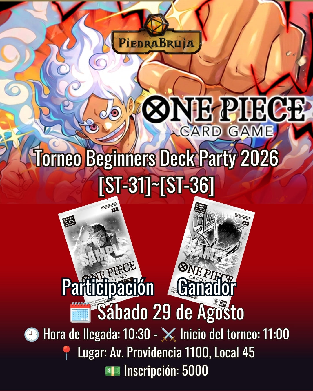 Torneo Beginners Deck Party 2026 [ST-31]~[ST-36]