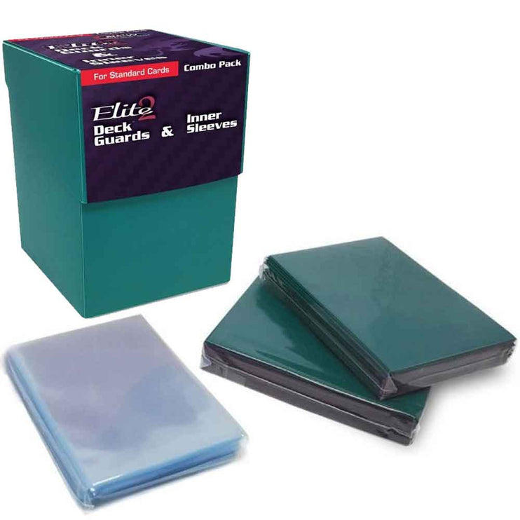 Caja + 100 Sleeves + 100 Inner Sleeves - Green [Combo Pack]