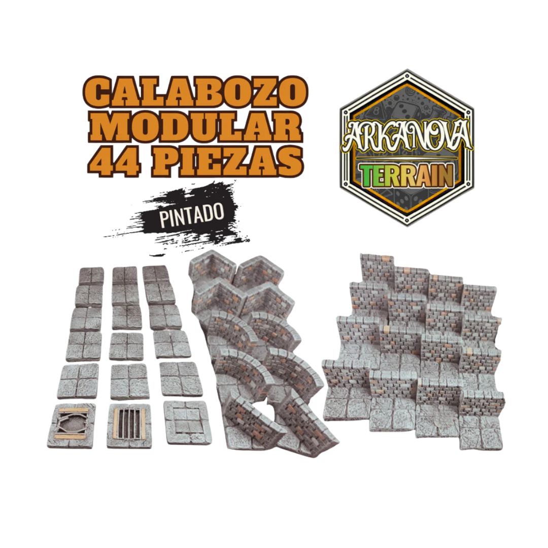 Calabozo Modular 44 Piezas Pintado