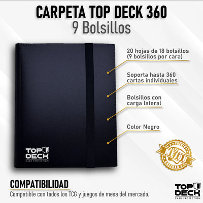 9 Pocket Binder - 360 color Negro