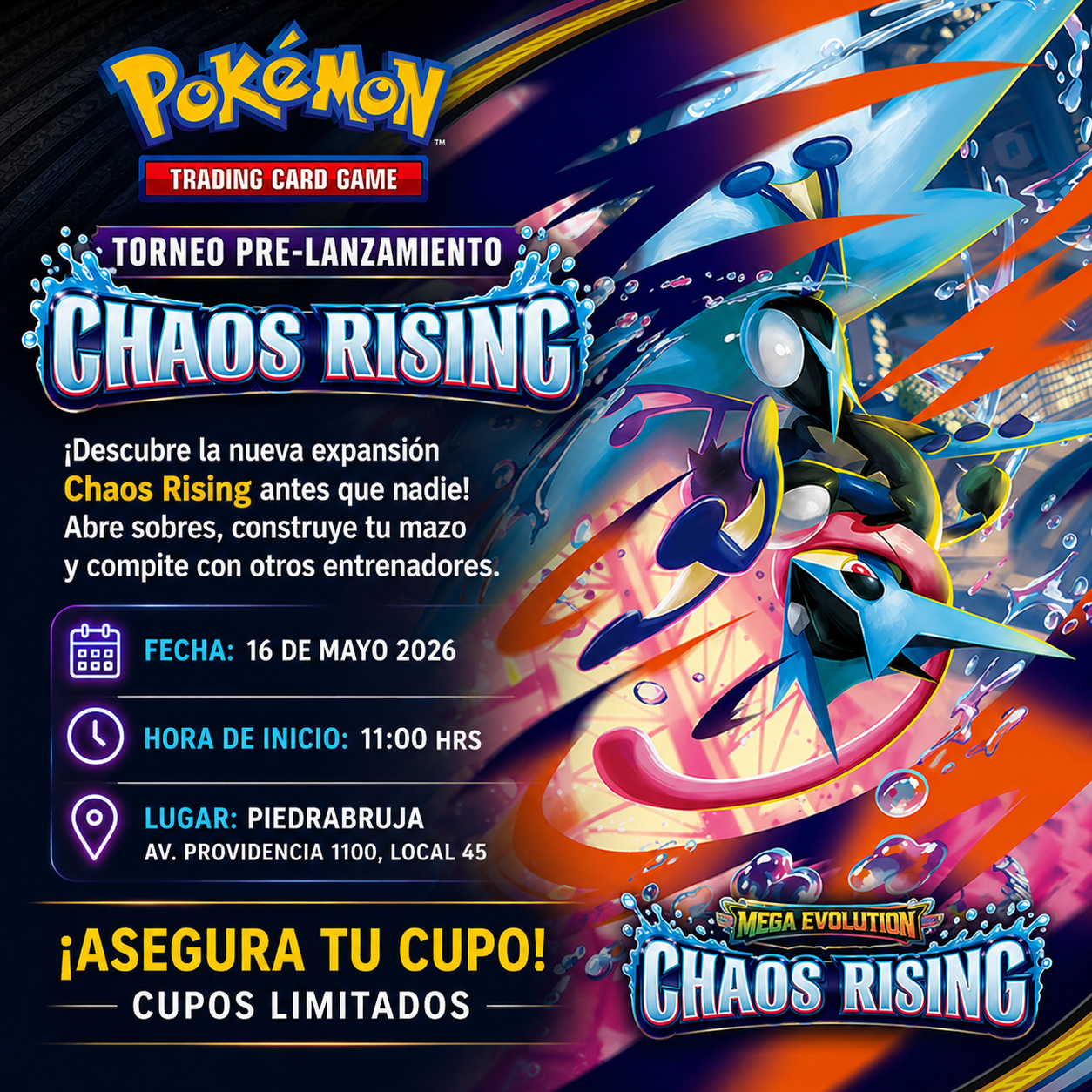 Torneo Pre Lanzamiento Pokemon Chaos Rising - 16 de Mayo 2026