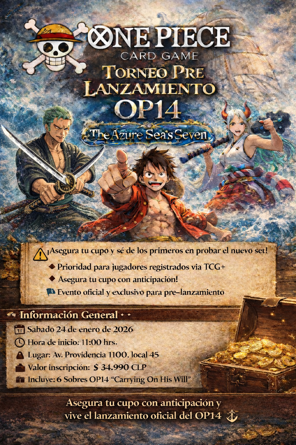 Torneo Pre Lanzamiento One Piece OP14