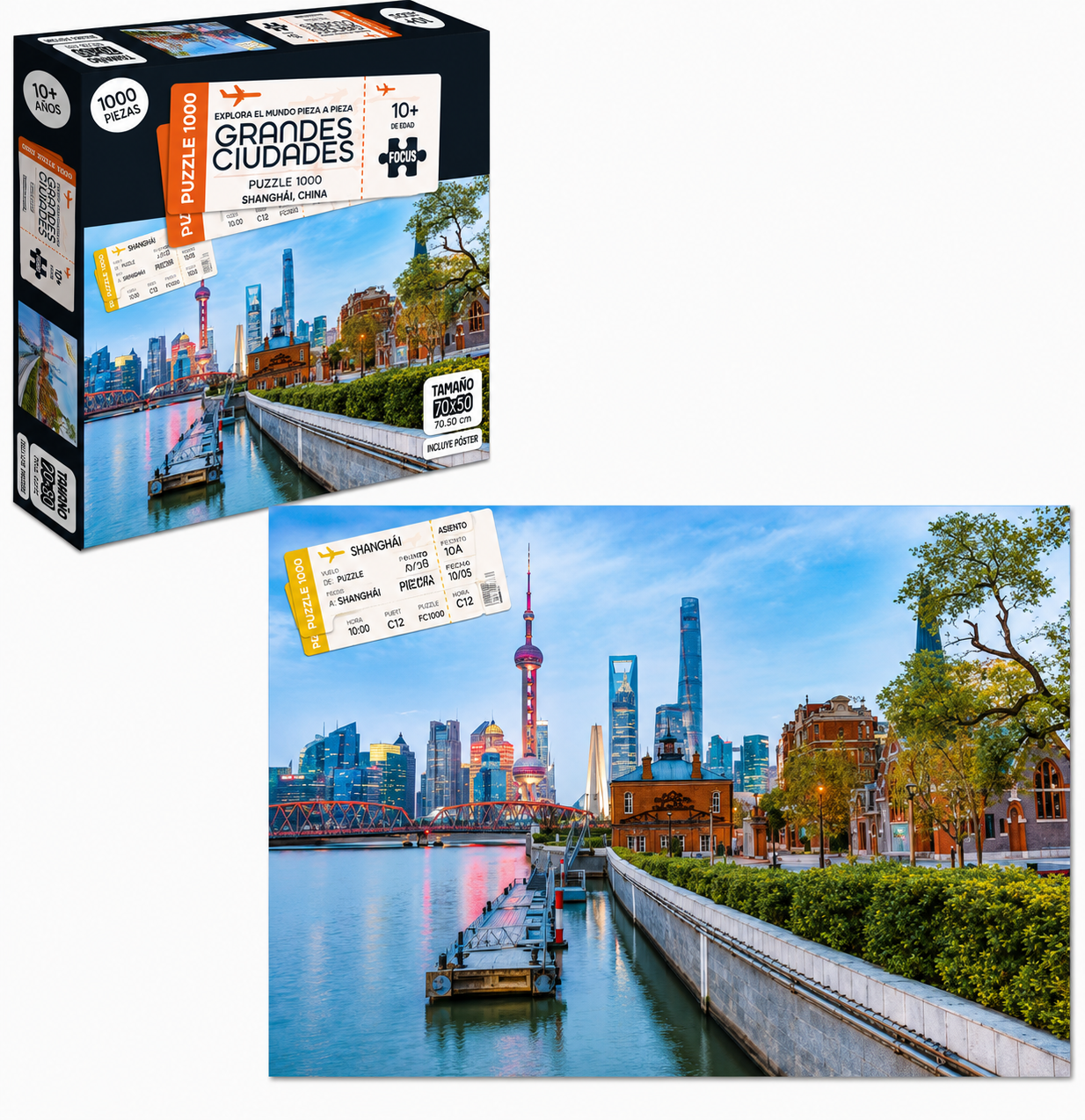 Puzzle 1000 Piezas - Shanghai, China Colección Grandes Ciudades
