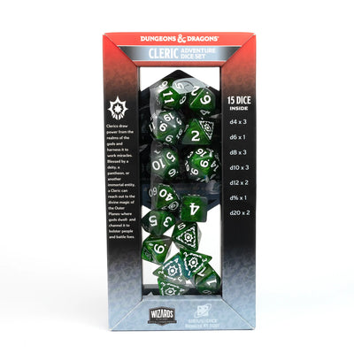 Cleric Green - Adventure Dice | Dados para juegos de rol y mesa en PiedraBruja Chile