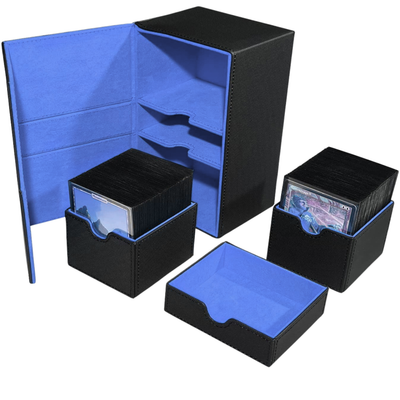 Blackstone Dual Guard 200+ - Obsidian Black Blue | Deckboxes y accesorios TCG Arkanova en PiedraBruja Chile