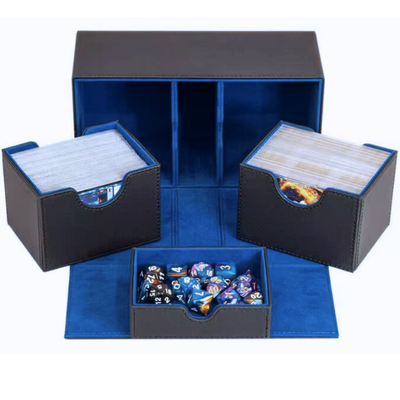 Blackstone Dual Guard 200+ - Obsidian Black Blue | Deckboxes y accesorios TCG Arkanova en PiedraBruja Chile